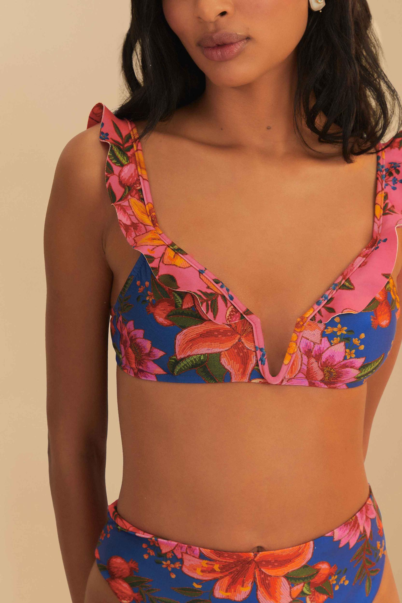 Multicolor Summer Fruit Underwire Bikini Top Product Image