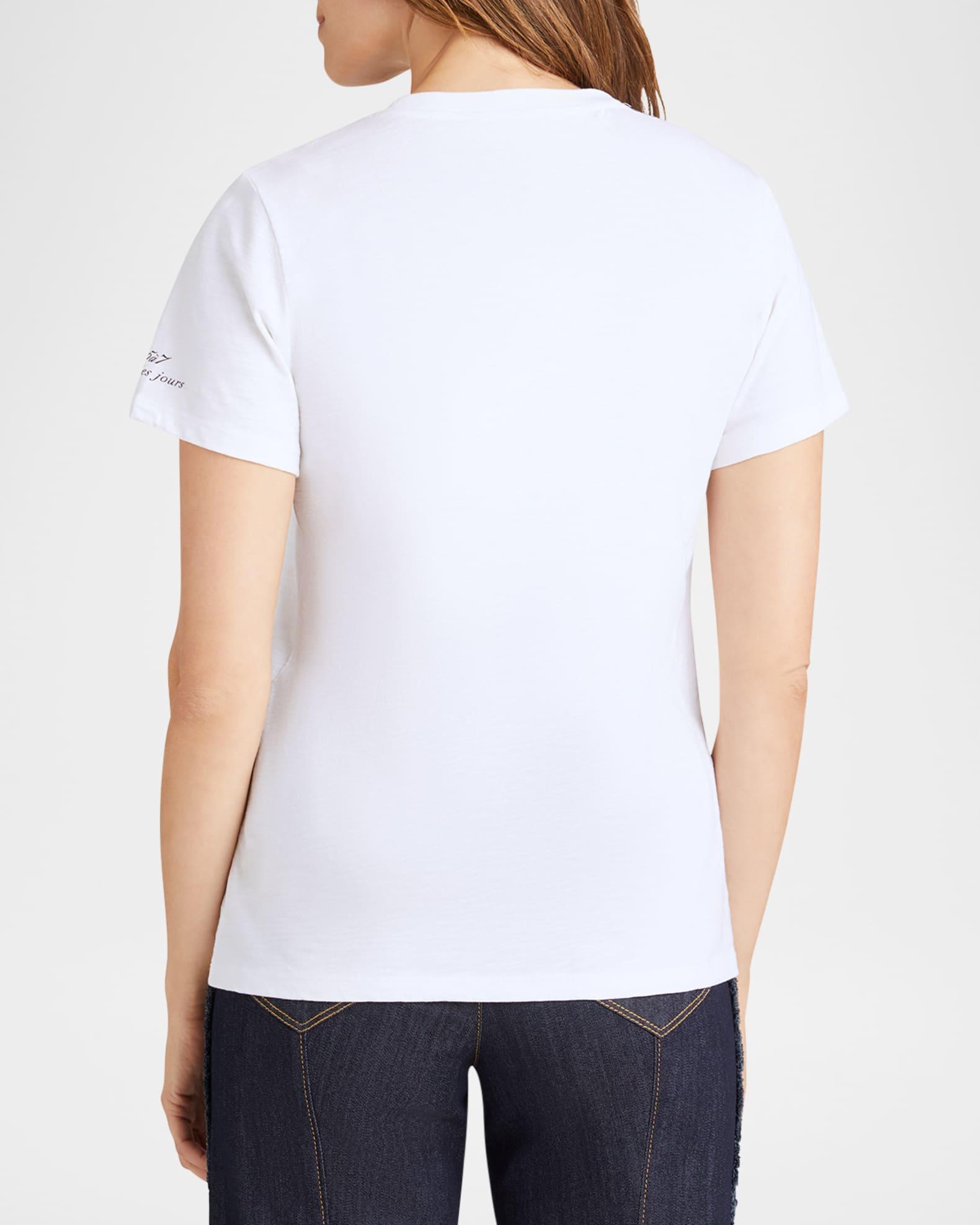 Crewneck Sequined Bonjour Tee Product Image