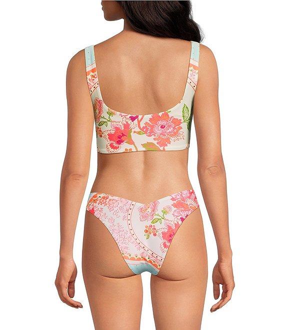 Maaji Valerya Floral Groove Reversible V-Cut Swim Bottom Product Image