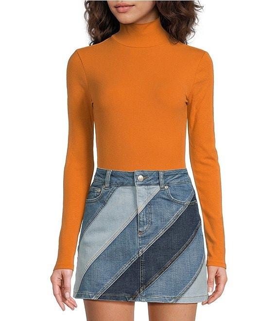 Chelsea & Violet Jessica Knit Ribbed Turtle Neck Long Sleeve Bodysuit Product Image