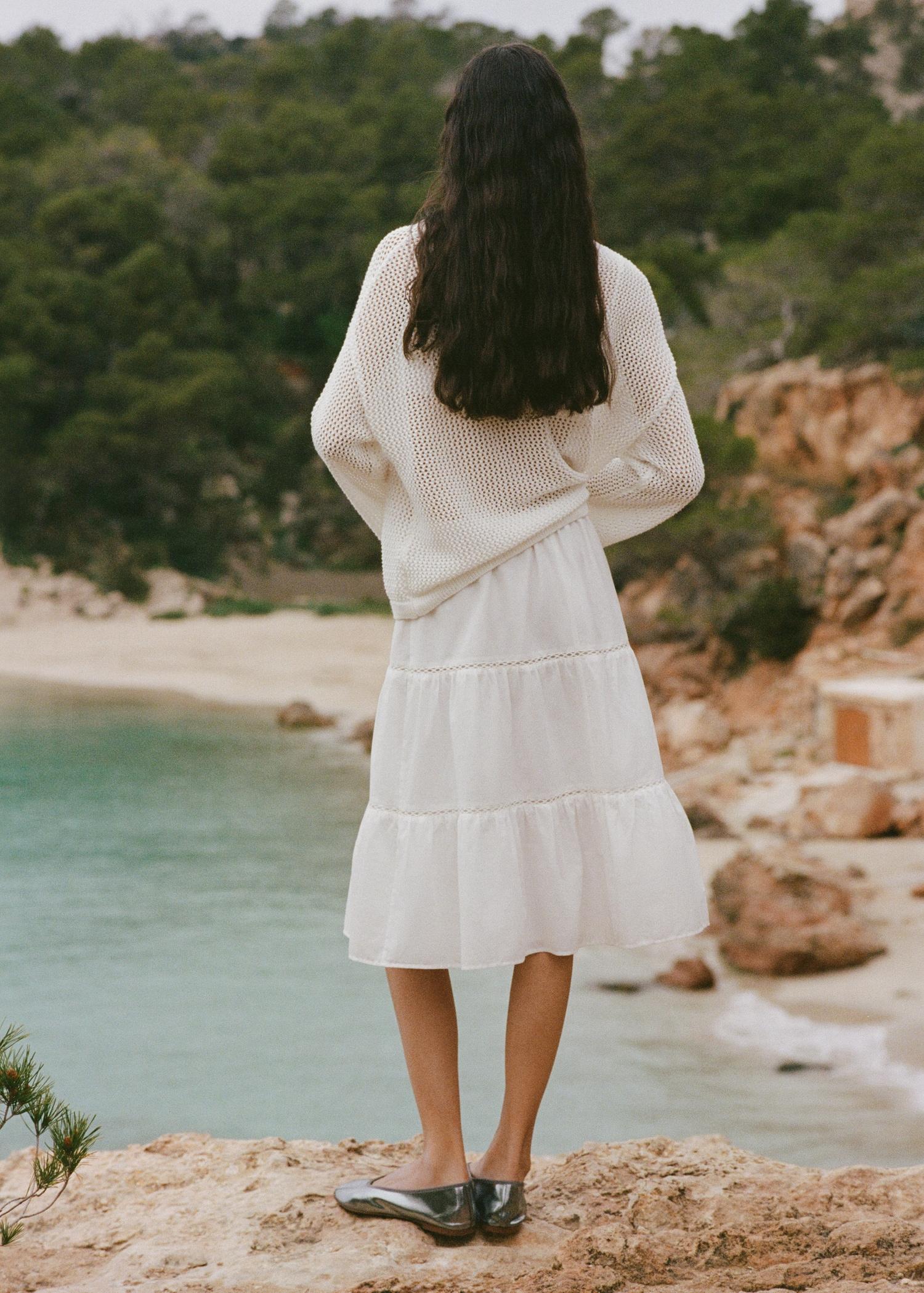 Flared midi skirt - Women | MANGO USA Product Image