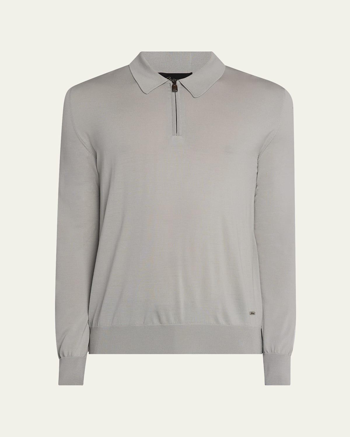 Mens Wool Quarter-Zip Sweater Product Image
