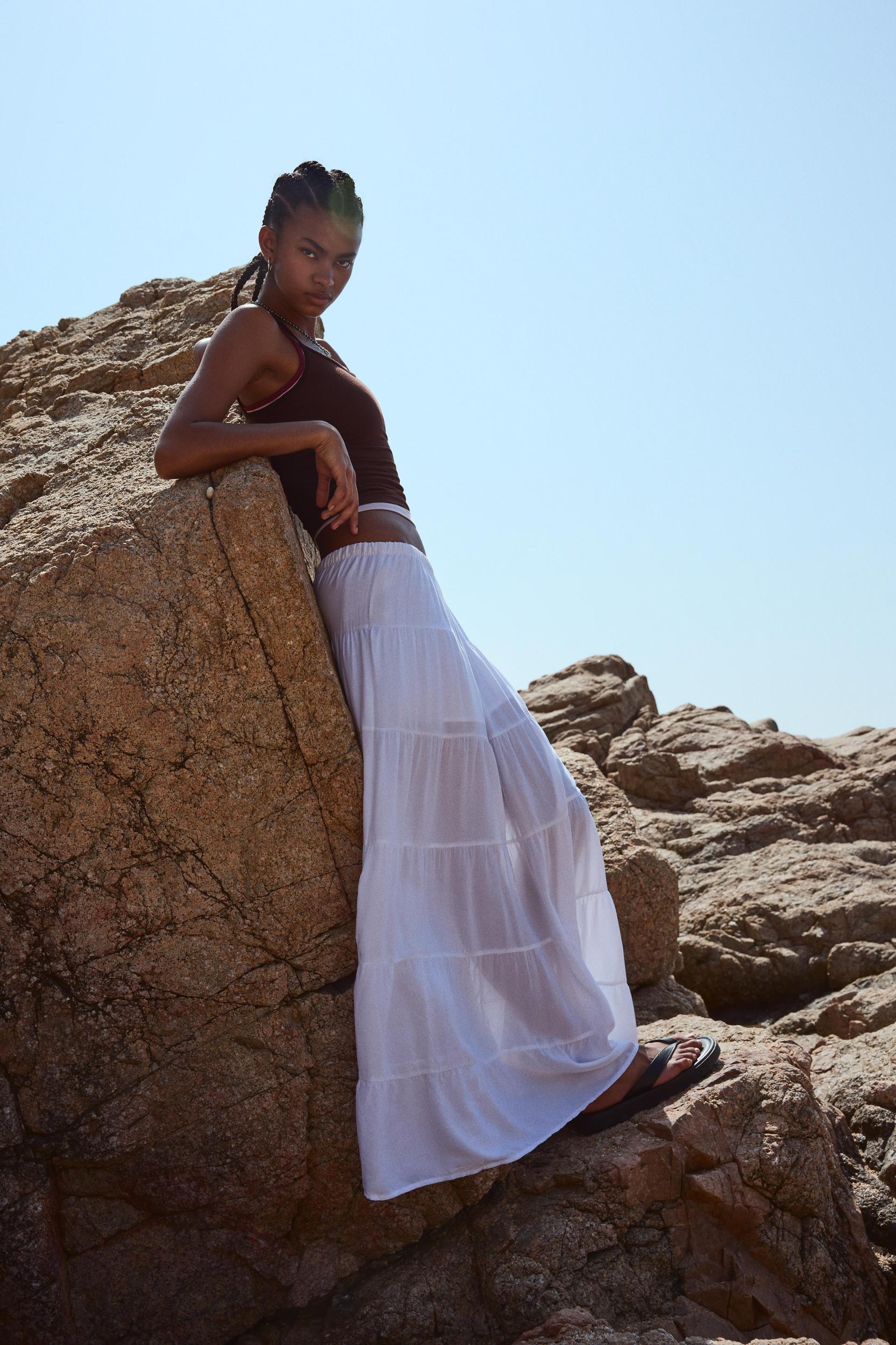 Rustic midi skirt Product Image