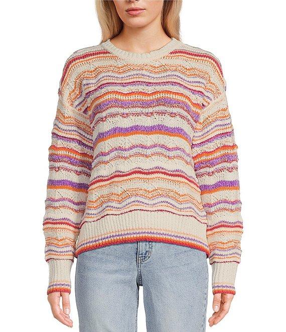 Takara Long Sleeve Pointell Printed Pullover Top Product Image