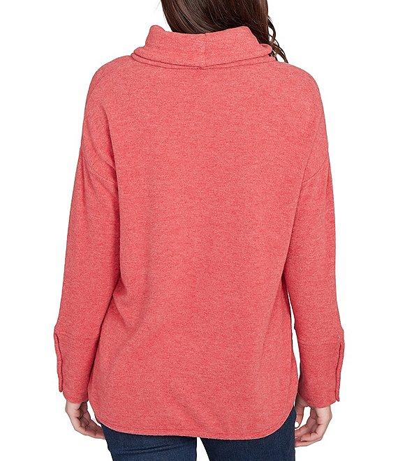 Ruby Rd. Knit Cowl Neck Long Sleeve Cozy Top Product Image