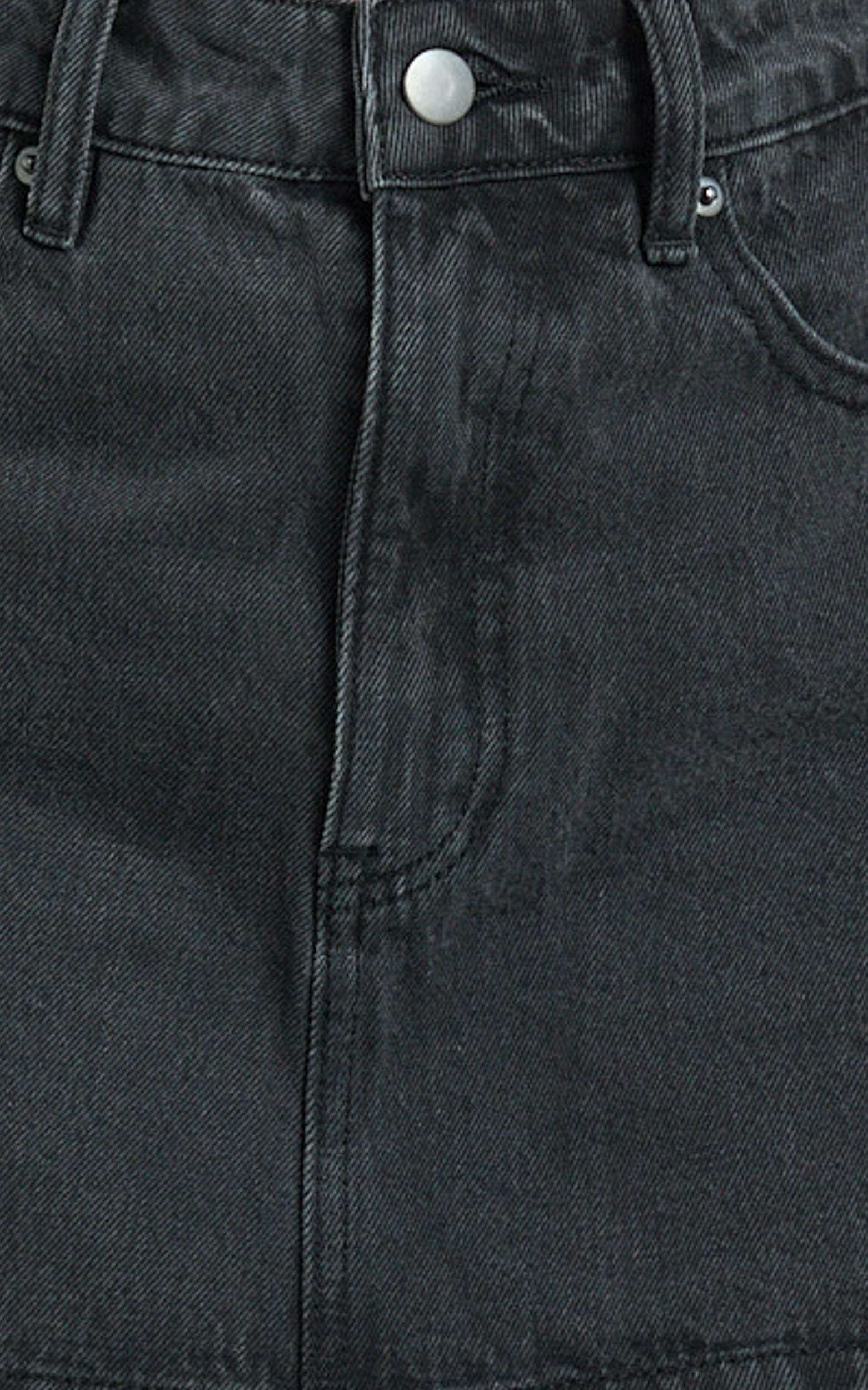 Harriet Skort - Mid Waisted Recycled Denim Skort in Black Product Image