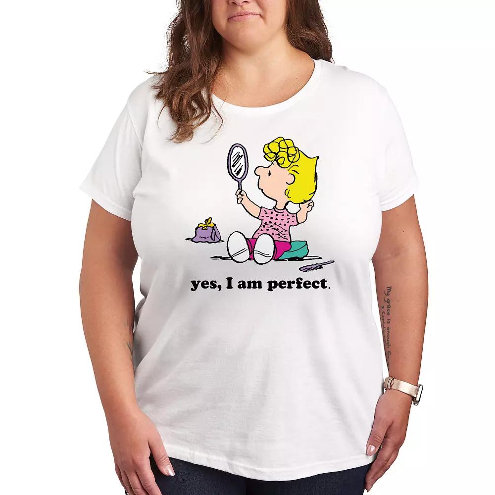 Plus Peanuts Yes I Am Perfect Sally Graphic Tee, Women's,  Product Image
