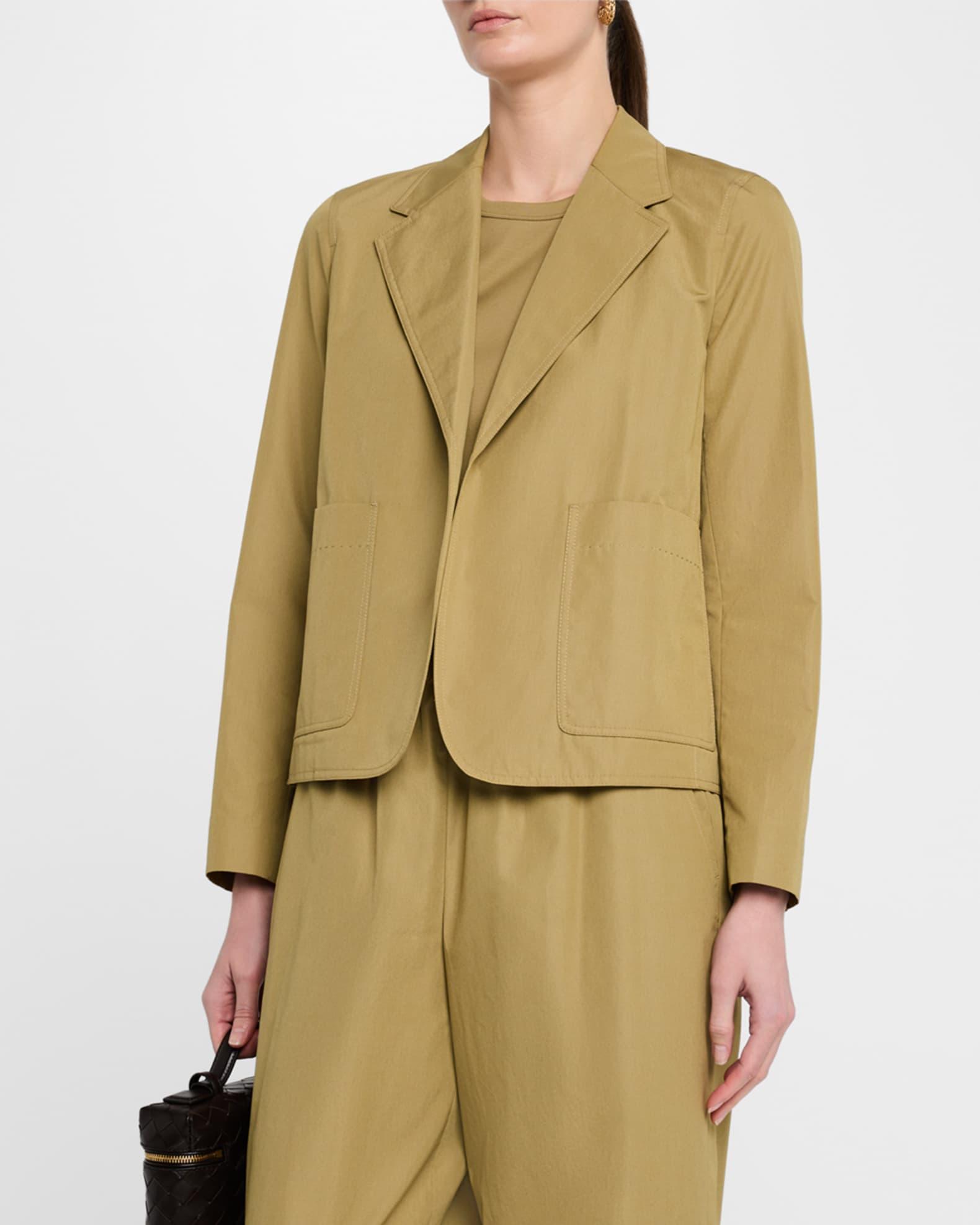 Open-Front Cotton Boyfriend Blazer Product Image