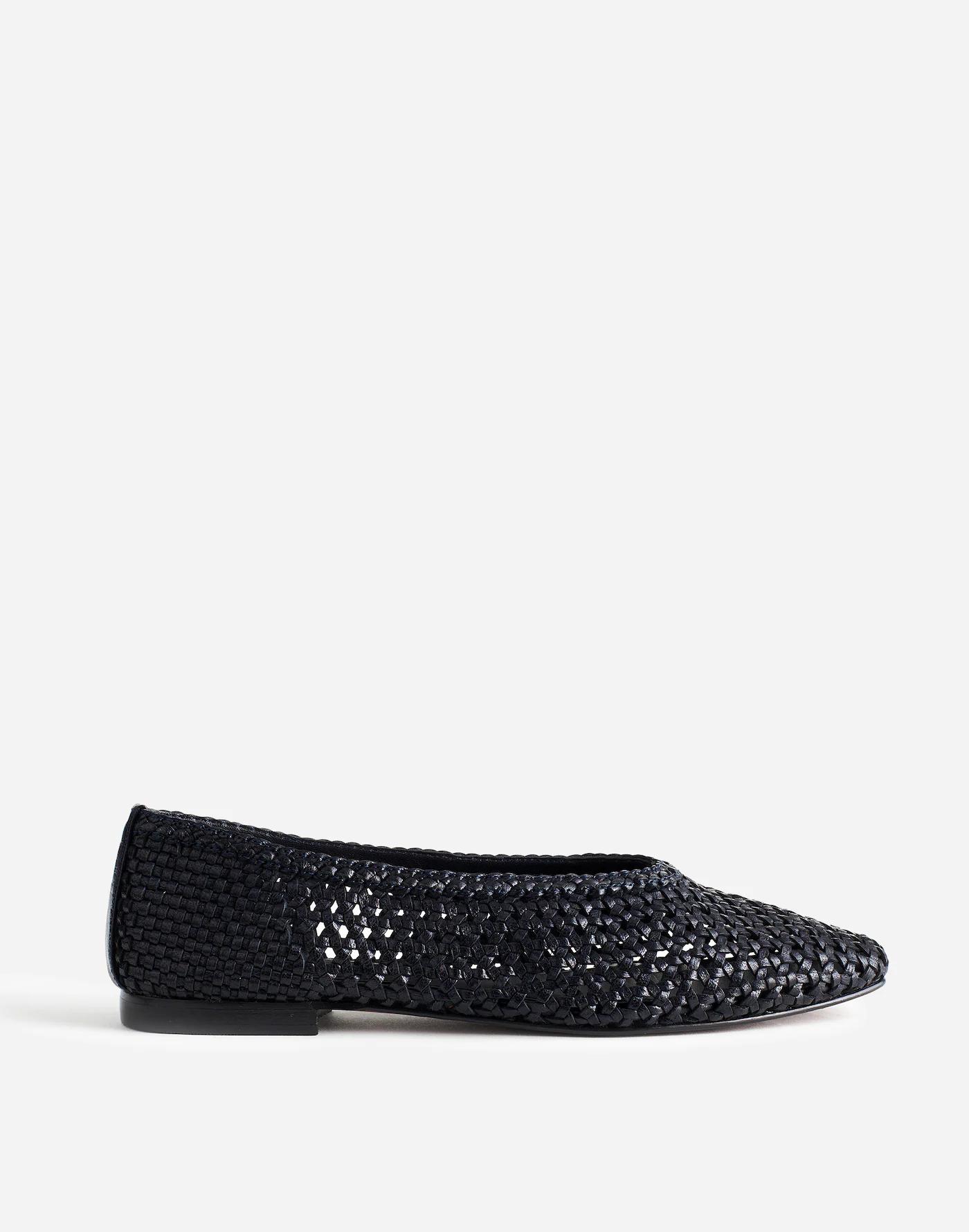 The Mylie Ballet Flat in Handwoven Leather Product Image
