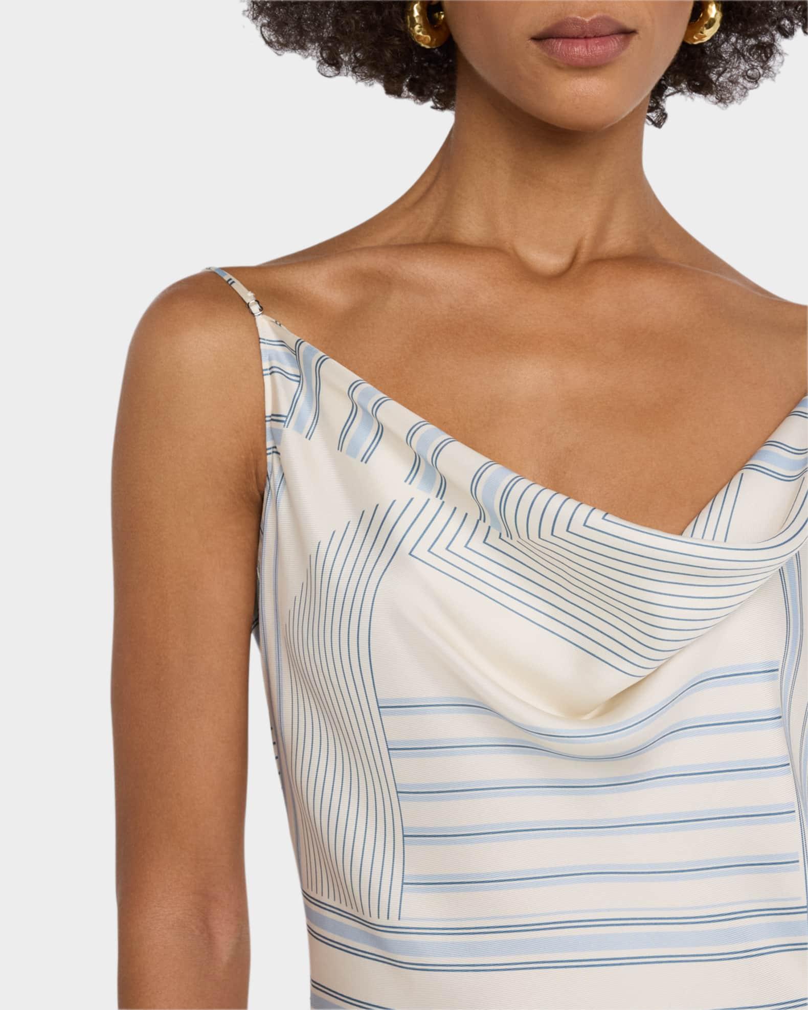 Madison Stripe Silk Slip Dress Product Image
