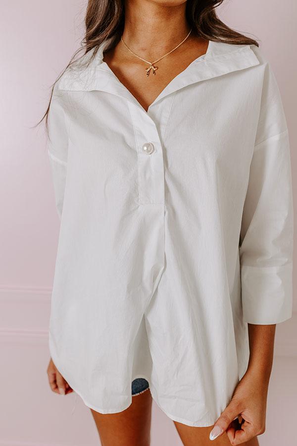 Manhattan Meeting Shift Top In White Product Image