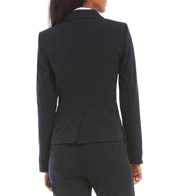 Calvin Klein Luxe Stretch 2 Button Notch Lapel Long Sleeve Blazer Product Image