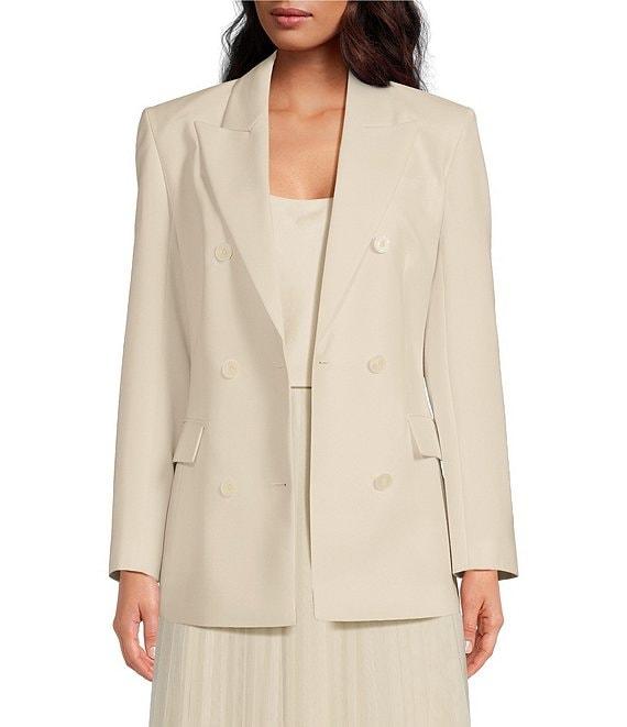 Tara Jarmon Viola Woven Wool-Blend Notch Collar Long Sleeve Suit Jacket Product Image