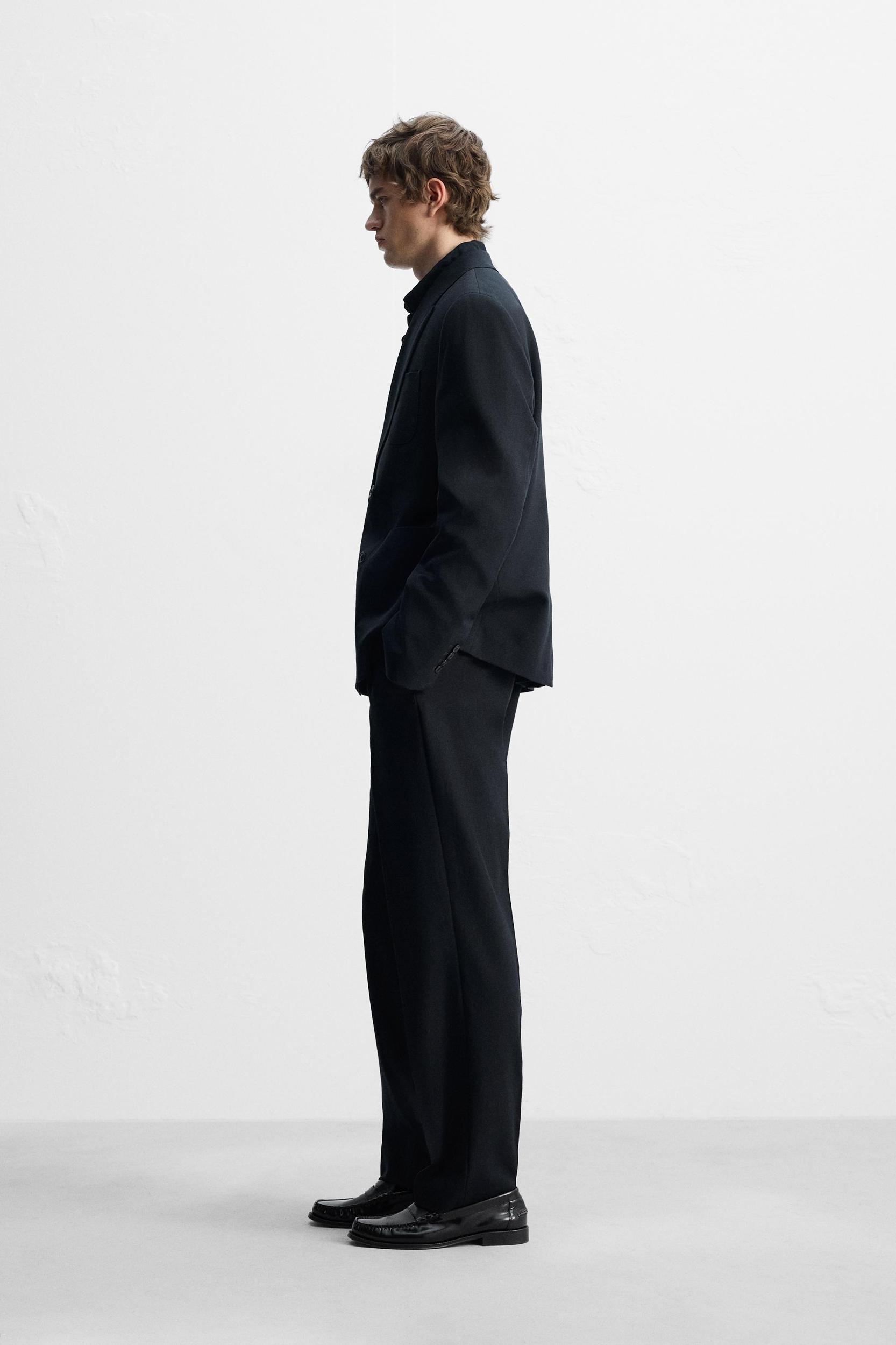 100% WOOL DOUBLE-BREASTED SUIT JACKET Product Image