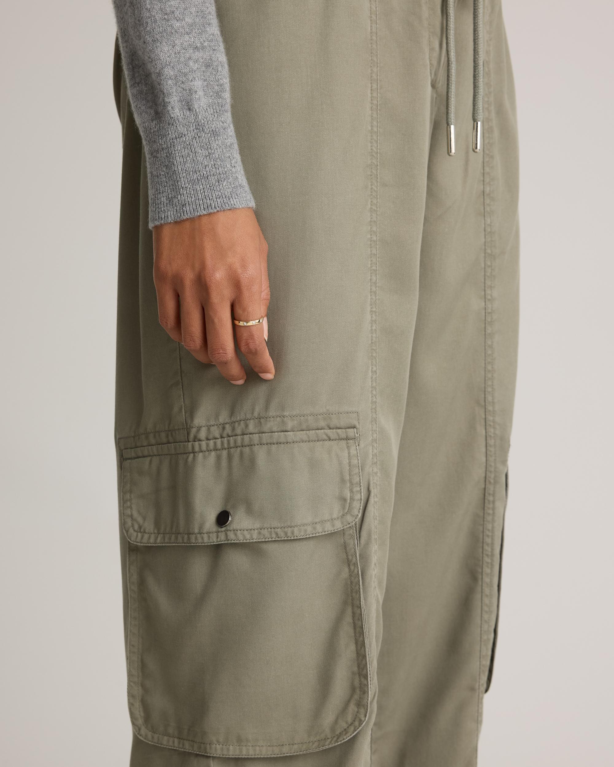 Quince | Women's Vintage Wash Tencel Drawstring Cargo Pants Product Image