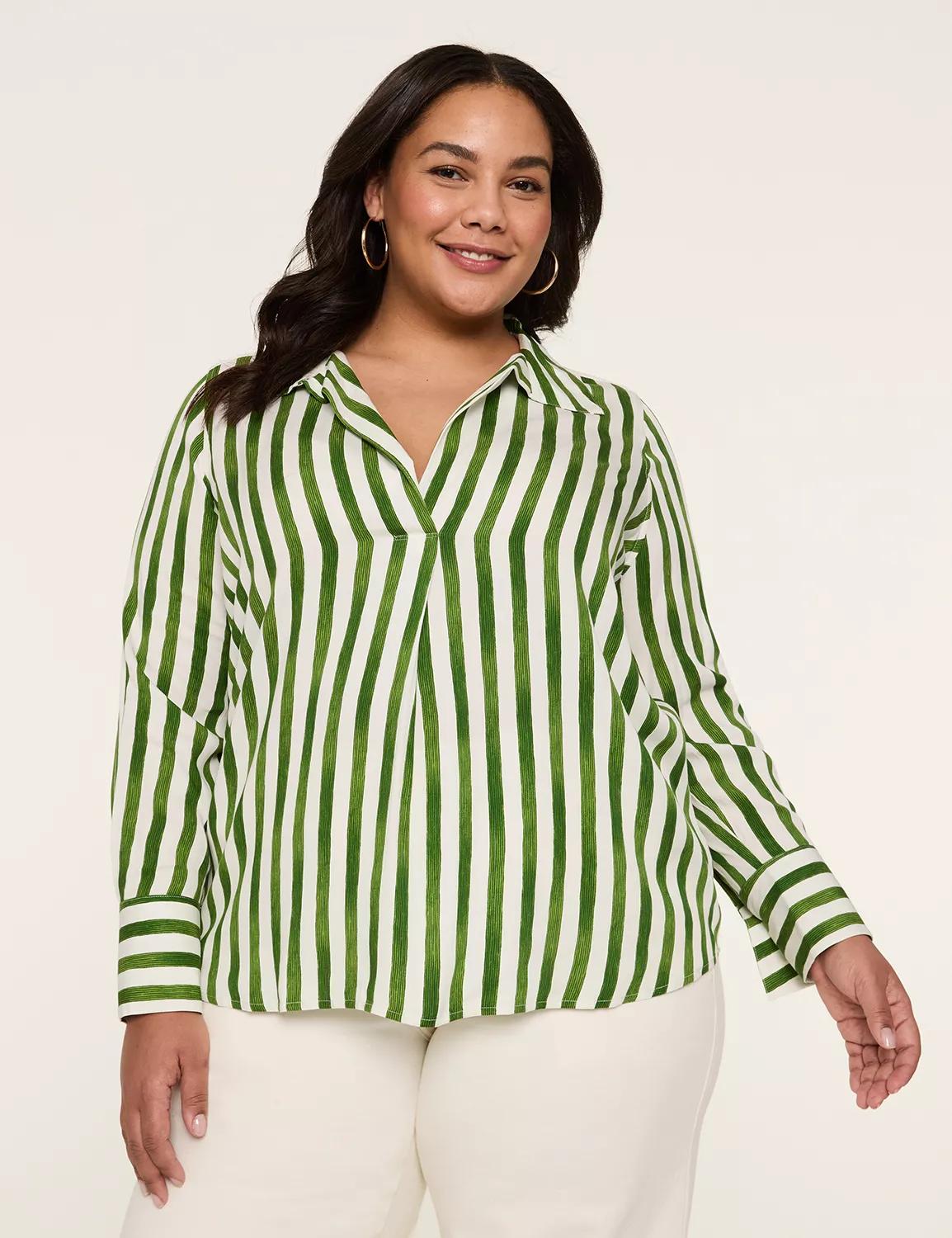 Relaxed Collar Popover Top Product Image