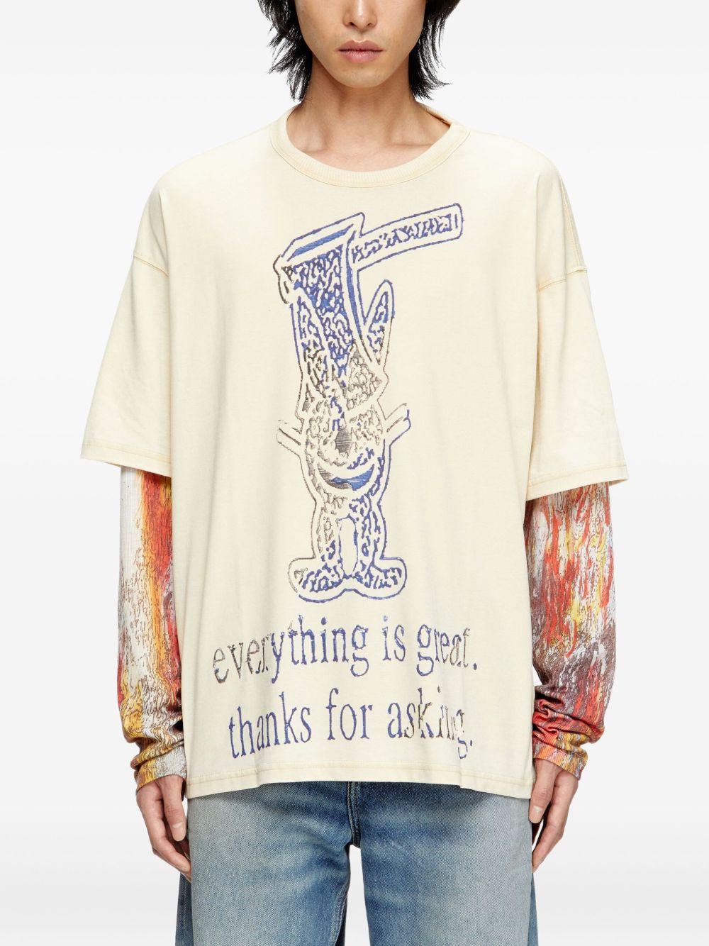 T-Boxt graphic-print long-sleeve top Product Image