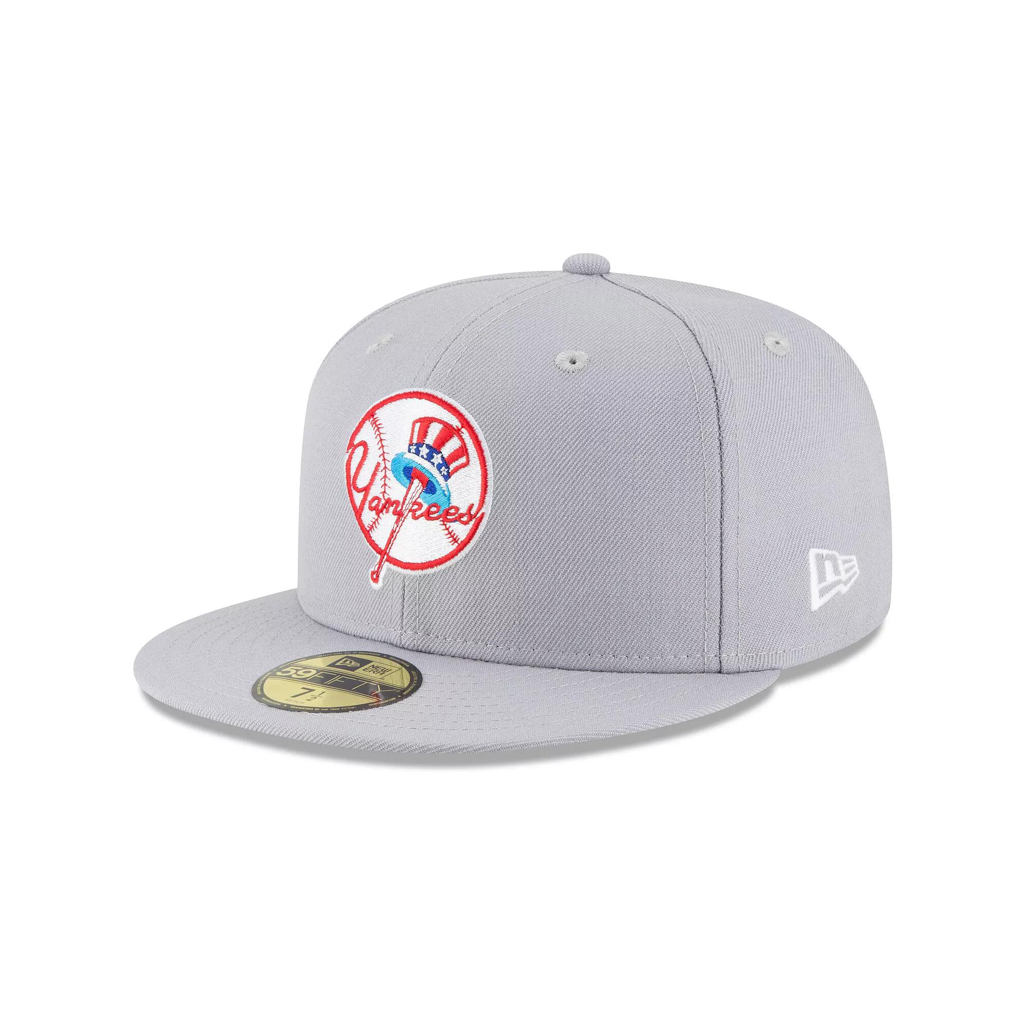 Men's New Era Gray New York Yankees Cooperstown Collection Wool 59FIFTY Fitted Hat,  Product Image