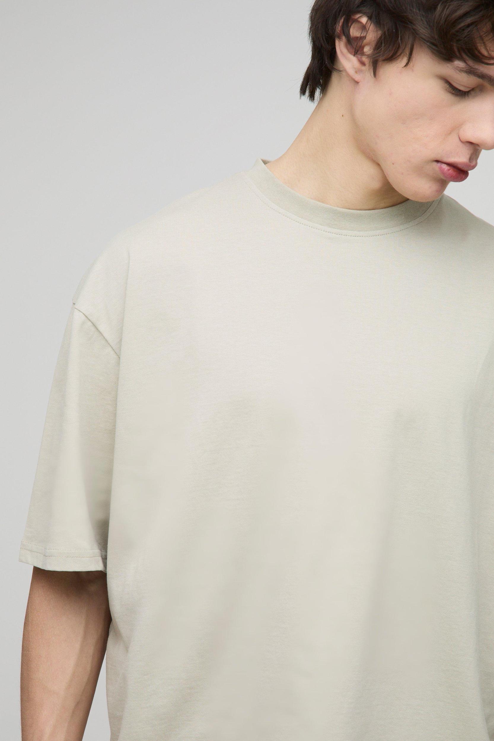 Tall Basic Boxy Oversized Fit Crew Neck T-Shirt | boohooMAN USA Product Image