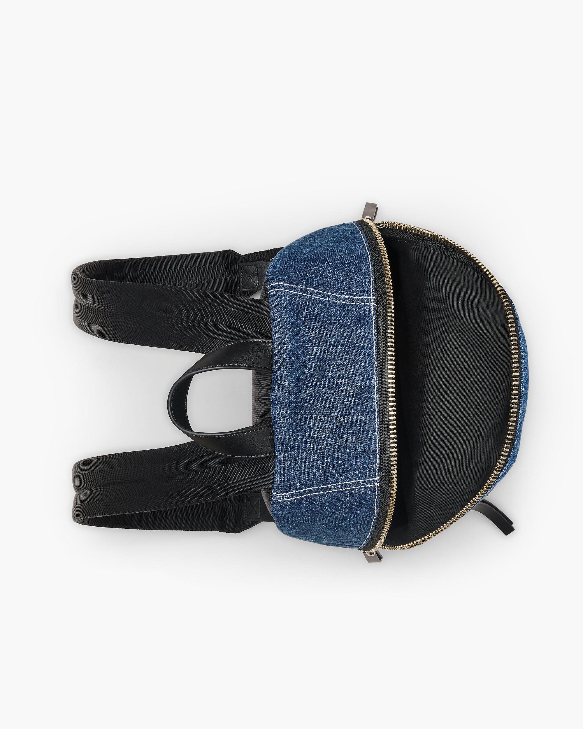 The Biker Colorblock Denim Medium Backpack Product Image