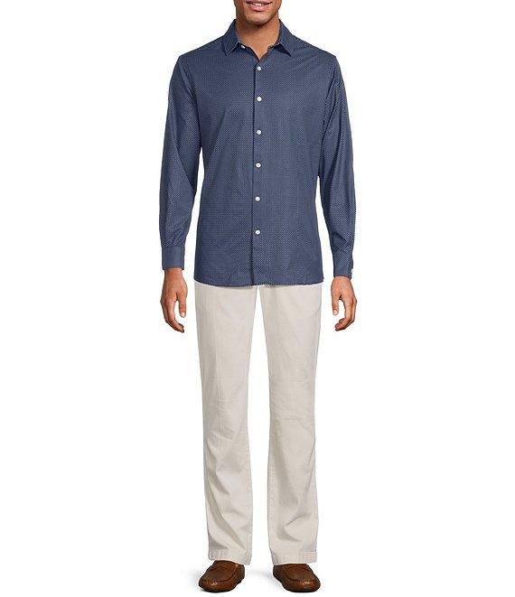 Hart Schaffner Marx Luxury Performance Long Sleeve Diamond Geo Woven Sport Shirt Product Image