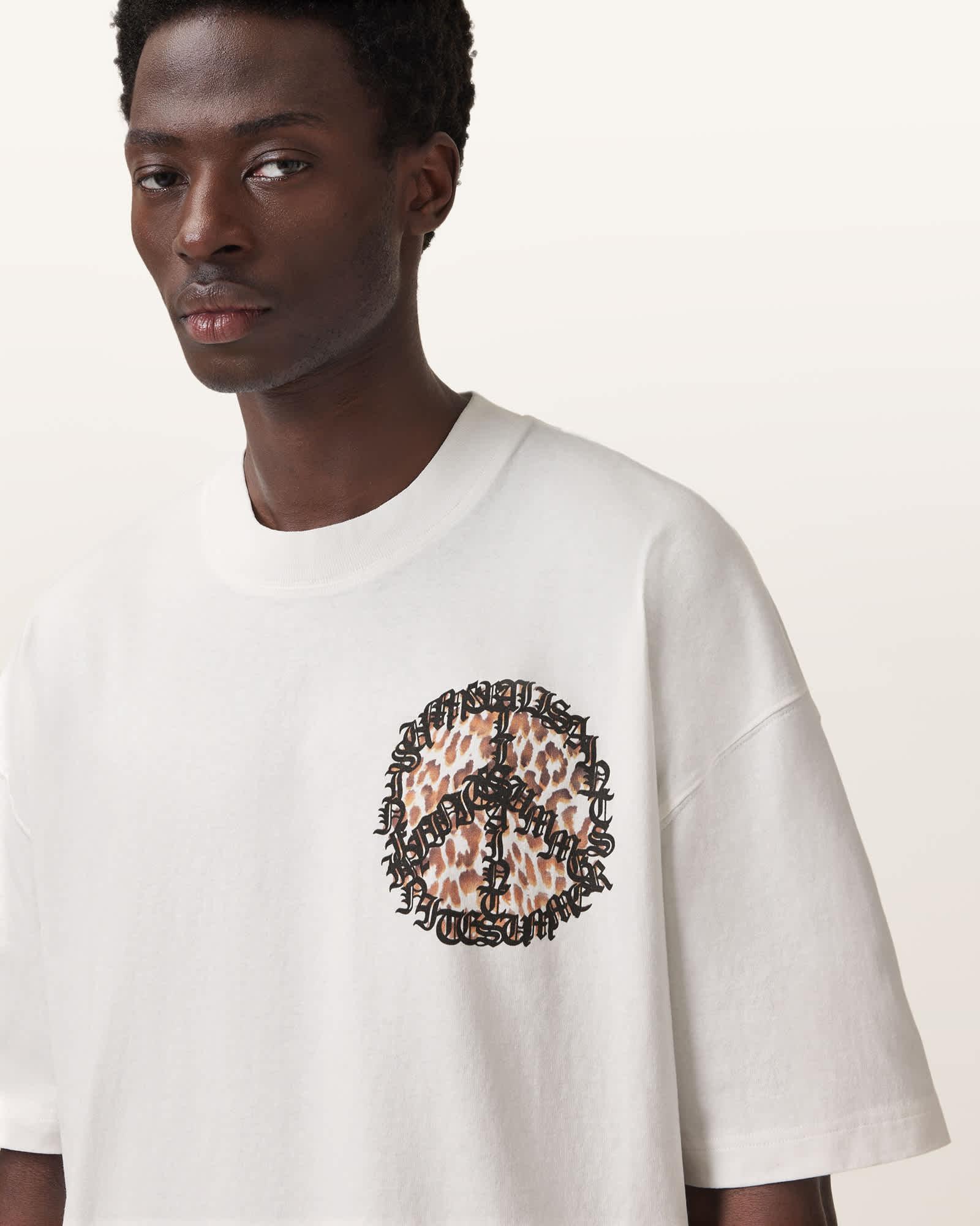 Incessant Leopard Logo Oversized T-Shirt Product Image