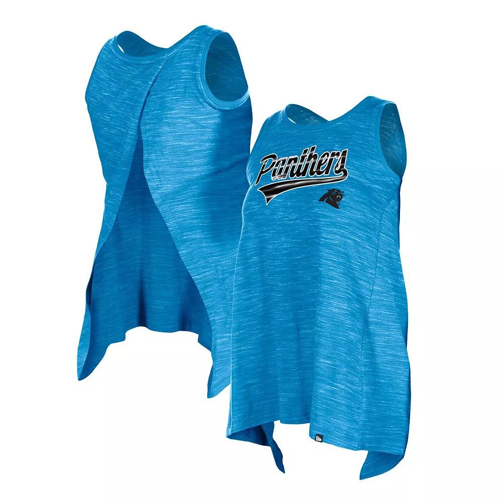 Women's New Era Blue Carolina Panthers Space Dye Active Tank Top,  Product Image