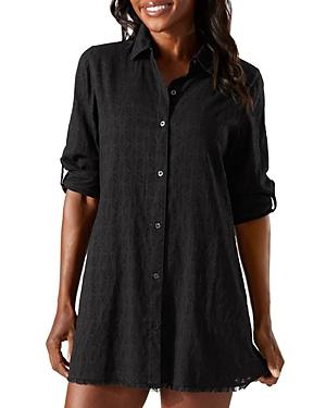 Tommy Bahama Clip Jacquard Shirt Swim Cover Up Product Image