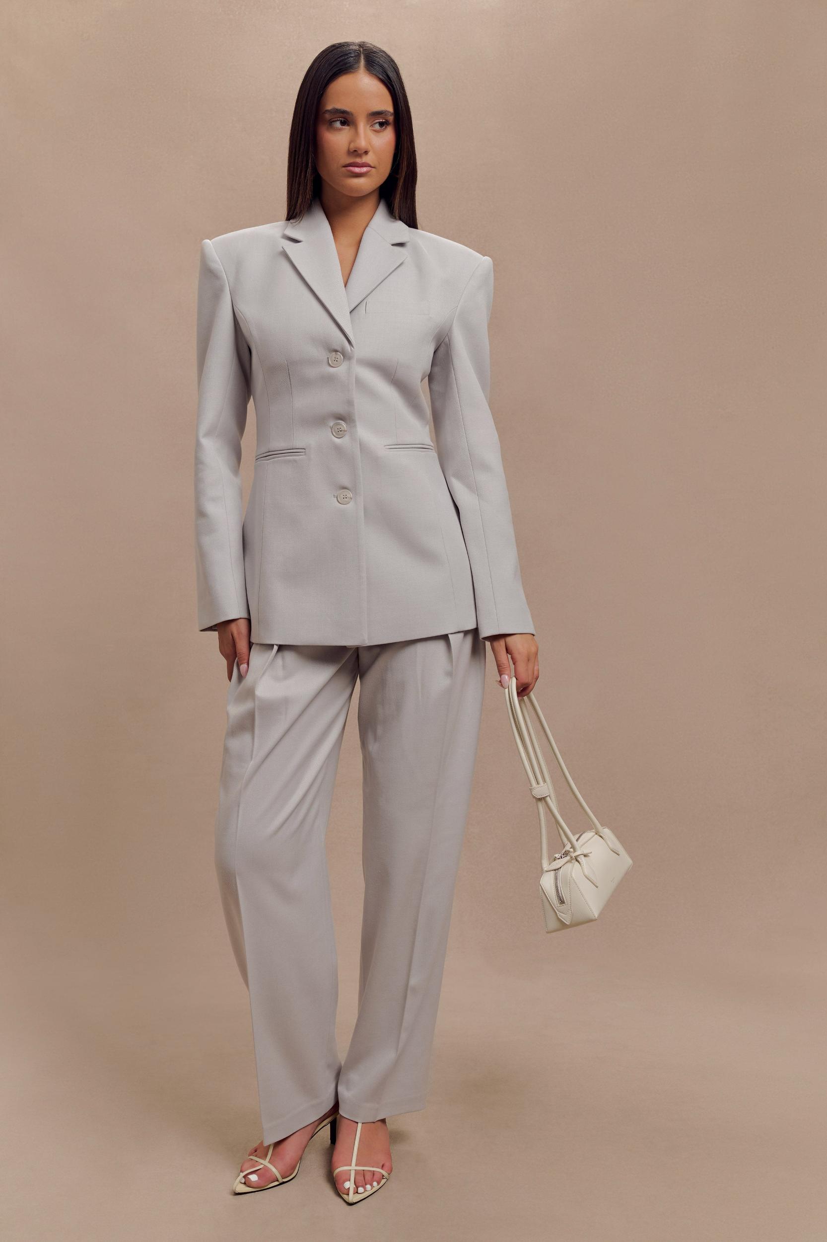 Bellamy Cinched Blazer - Grey Product Image