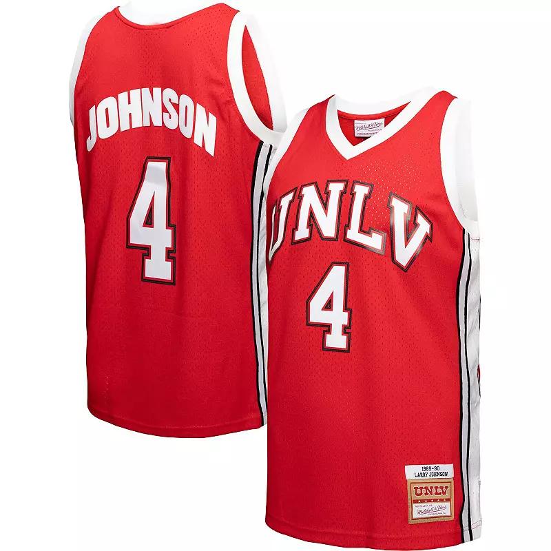 Men's Mitchell & Ness Larry Johnson Red UNLV Rebels 1989-90 Player Swingman Jersey,  Product Image