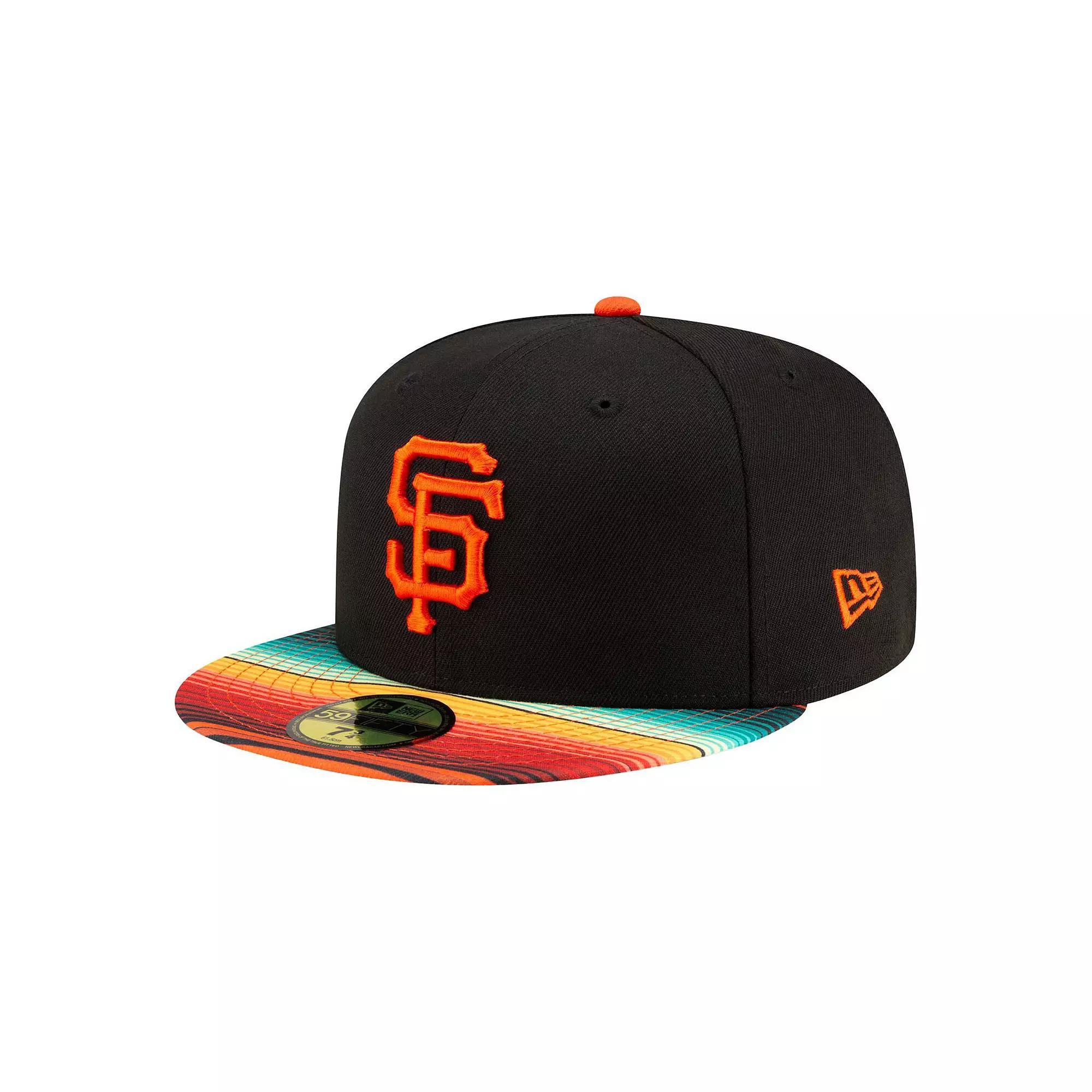 Men's New Era Black San Francisco Giants Turn Back The Clock 59FIFTY Fitted Hat,  Product Image