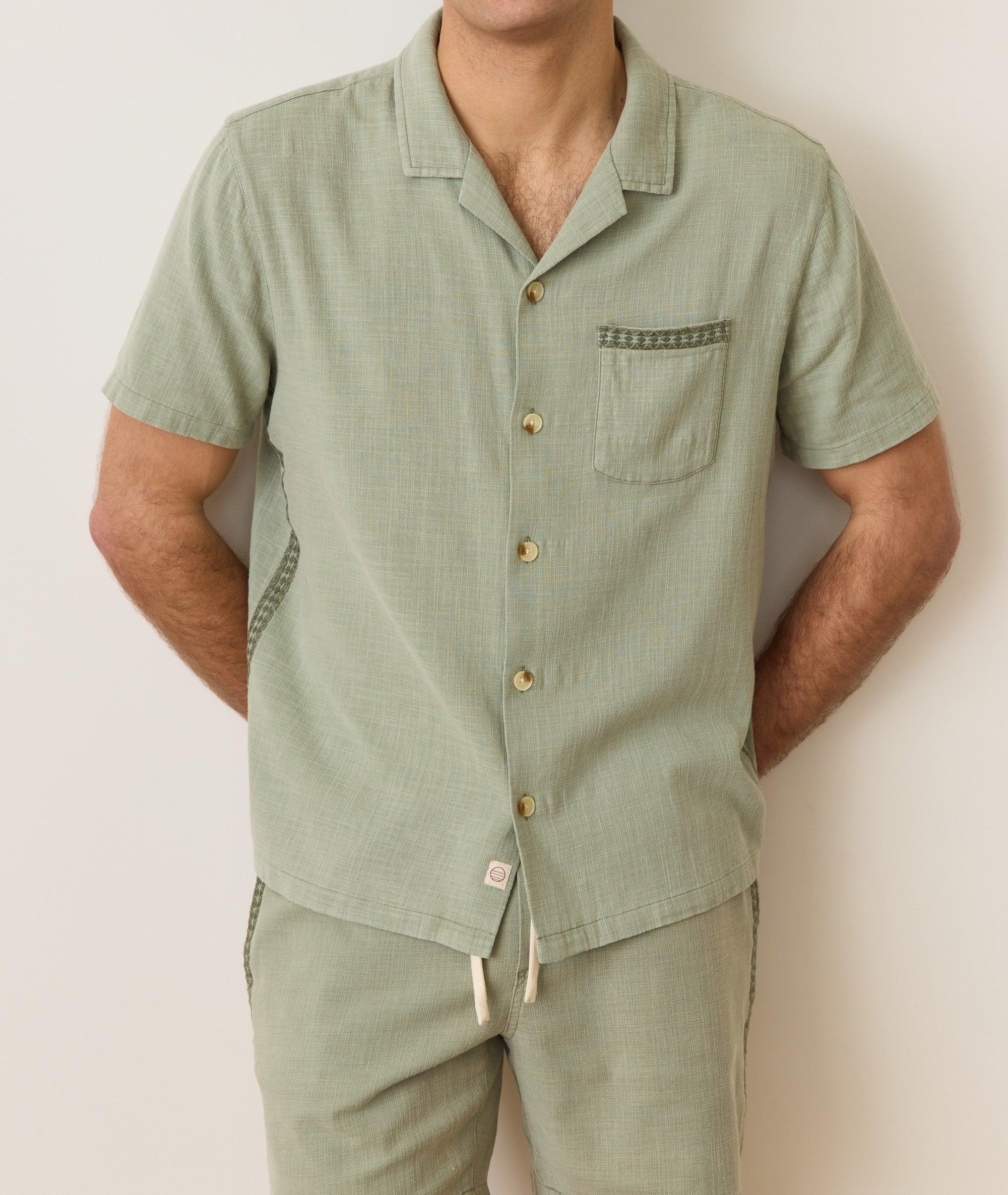 Stretch Selvage Embroidered Resort Shirt Product Image