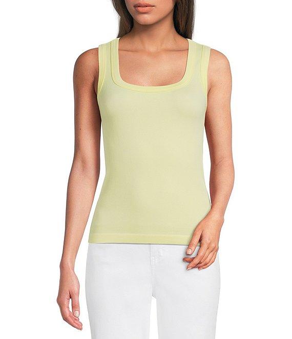 Gibson & Latimer Ribbed Knit Scoop Neck Sleeveless Tank Top Product Image