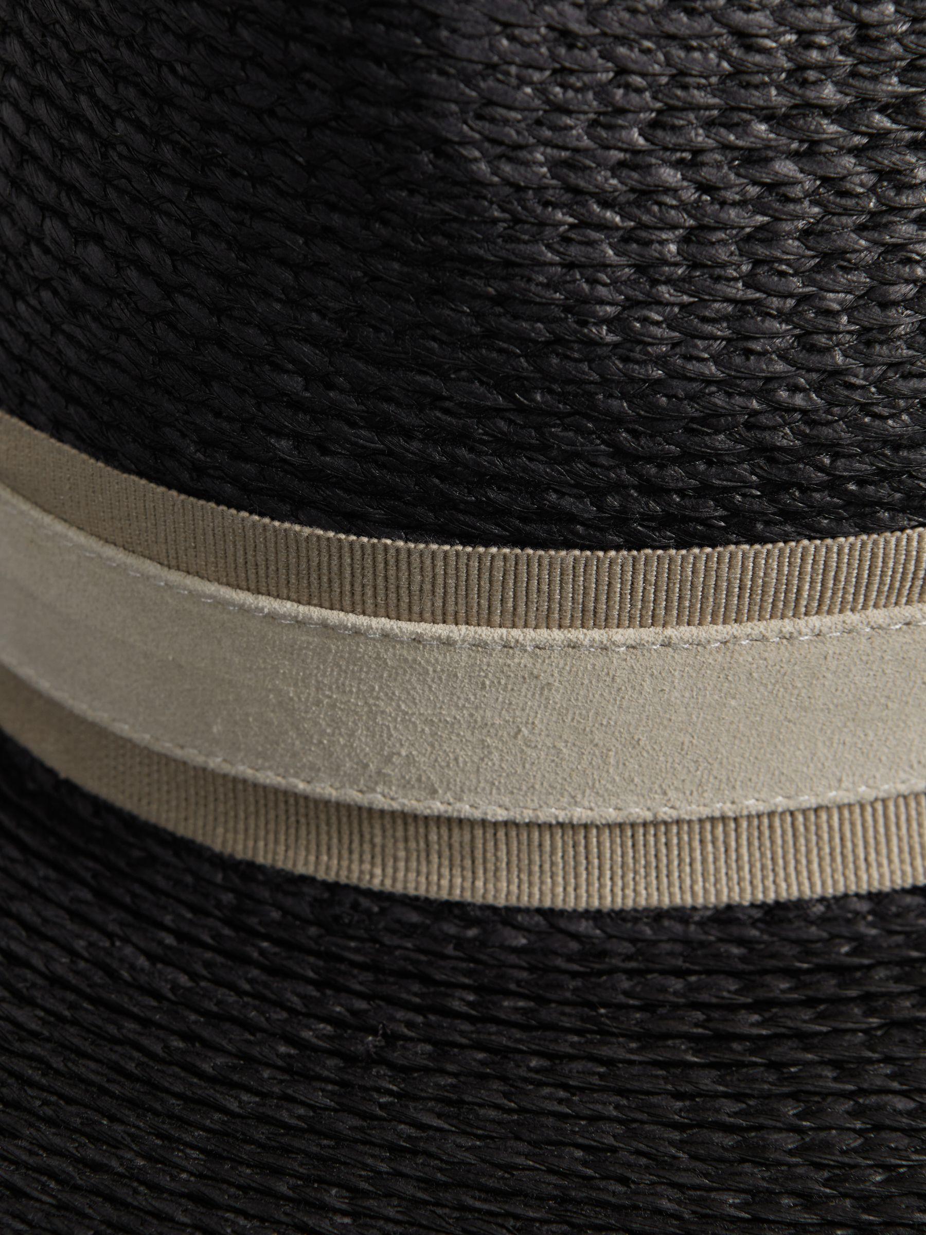 Raffia Wide Brim Sun Hat in Black Product Image