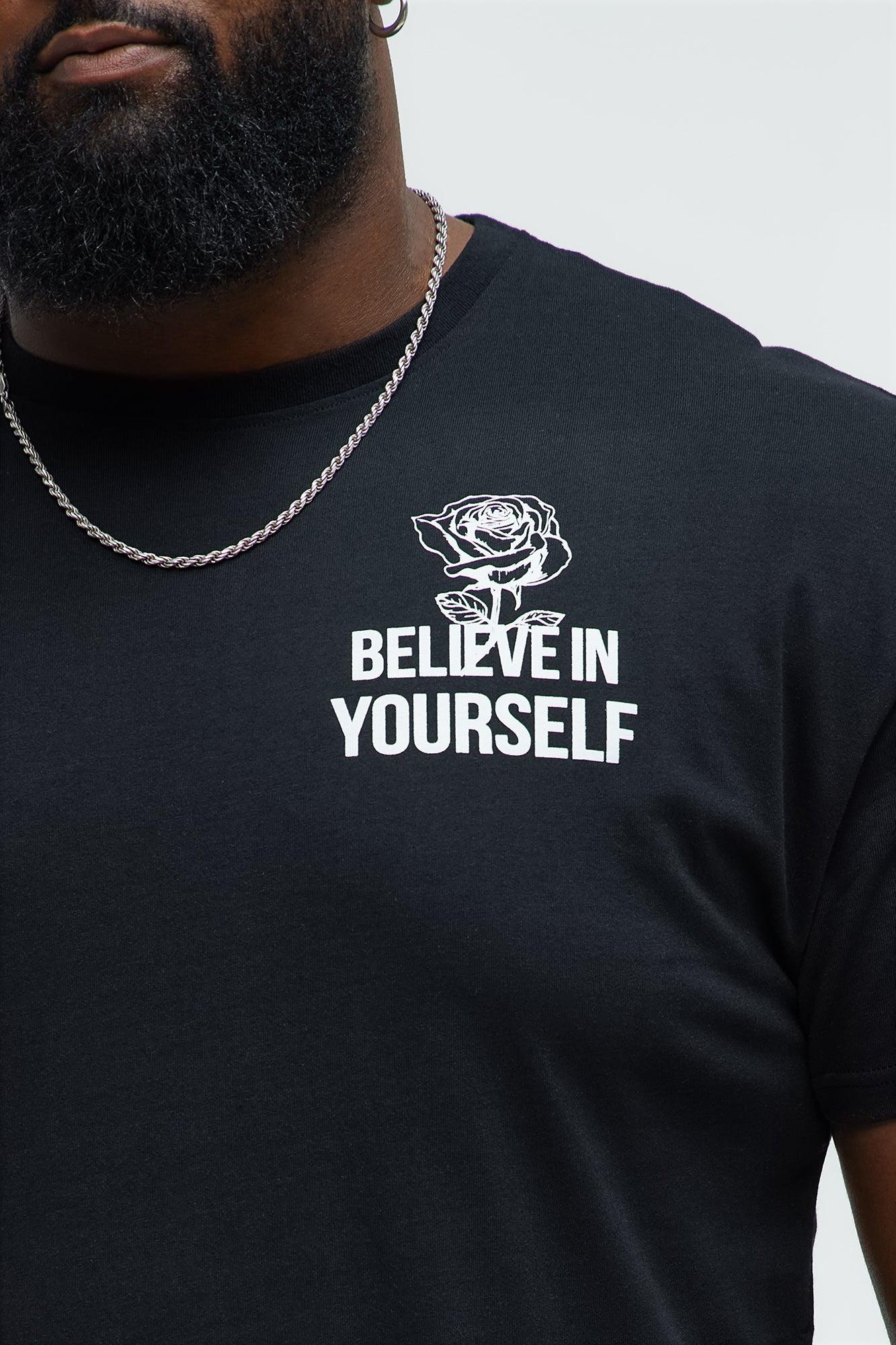 Believe In Yourself Short Sleeve Tee - Black Product Image