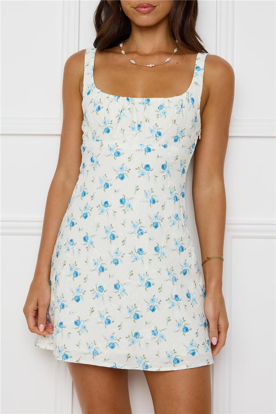 Cosmopolitan Chic Mini Dress Blue Product Image