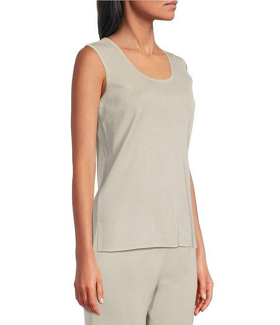 Ming Wang Knit Scoop Neck Sleeveless Tank Product Image