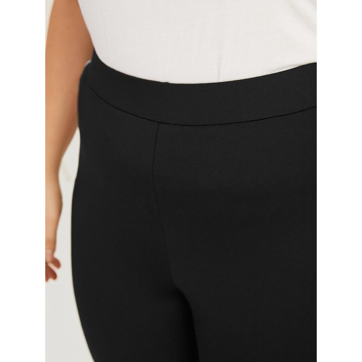 Plus Size Contrast Skinny Elastic Waist High Rise Leggings Women Multicolor Casual High stretch Skinny High Rise Dailywear Leggings BloomChic 18-20/2X Product Image