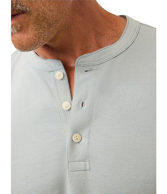 Faherty Long Sleeve Waffle Henley Shirt Product Image
