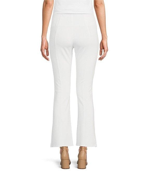 Slim Factor by Investments Ponte Knit No Waist Kick Flare Leg Pants Product Image