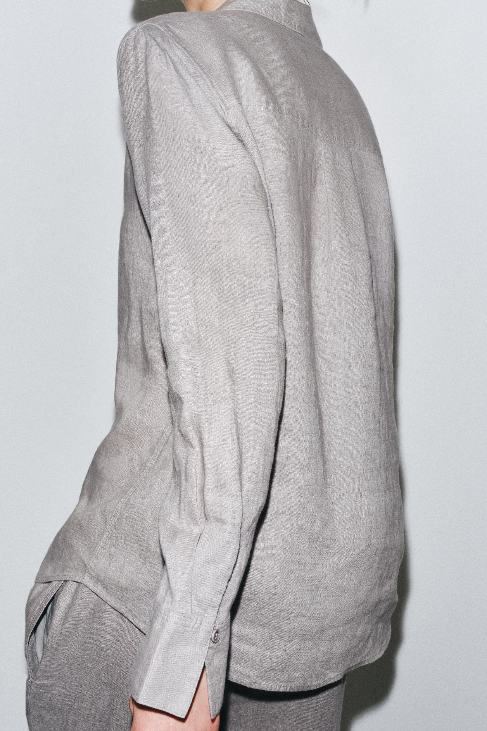 100% LINEN SHIRT ZW COLLECTION Product Image