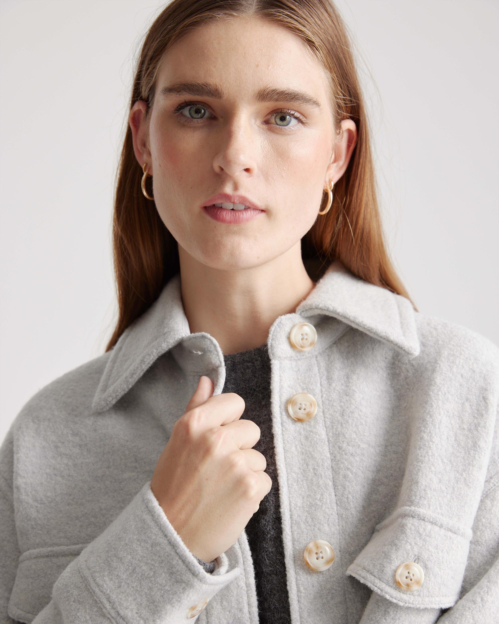 Quince | Women's 100% Merino Wool Long Shirt Jacket Product Image