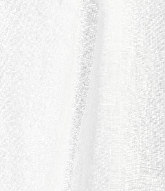 Bryn Walker Plus Size Fran Round Neck Ruffle 3/4 Bell Sleeve High-Low Linen Coordinating Shirt Product Image