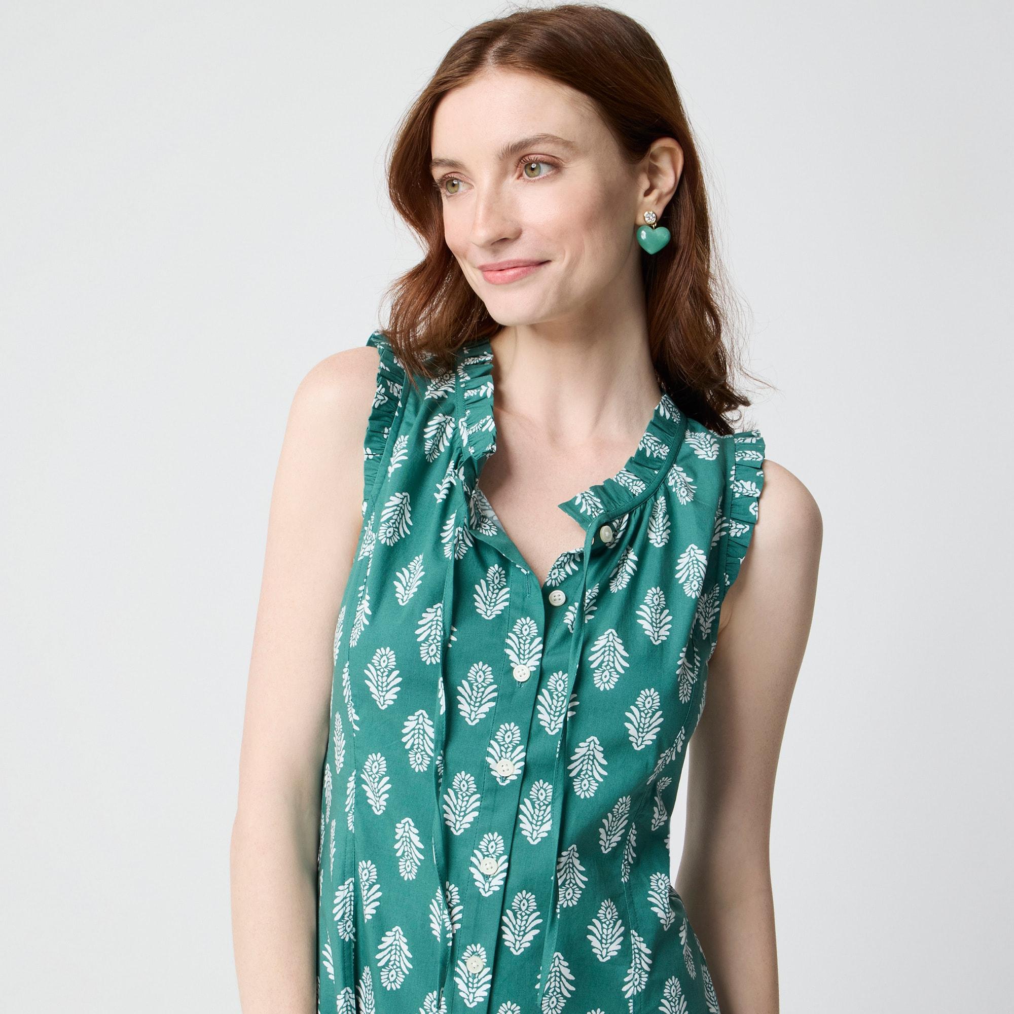 Ruffle tie-neck mini dress Product Image