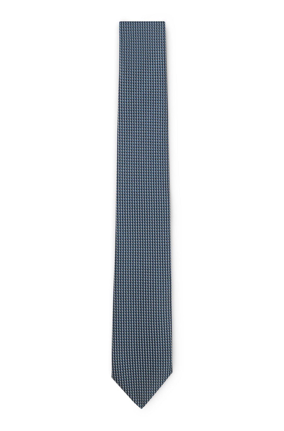 BOSS - Silk tie with micro pattern - Turquoise Product Image