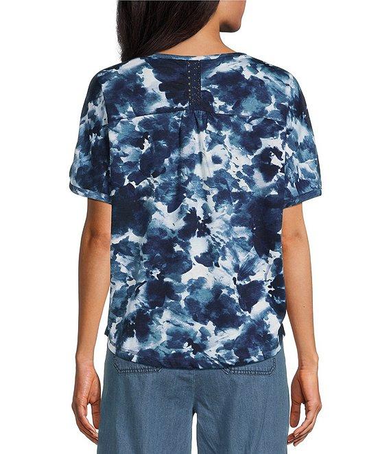 Westbound Inkblot Print Knit Short Sleeve Top Product Image