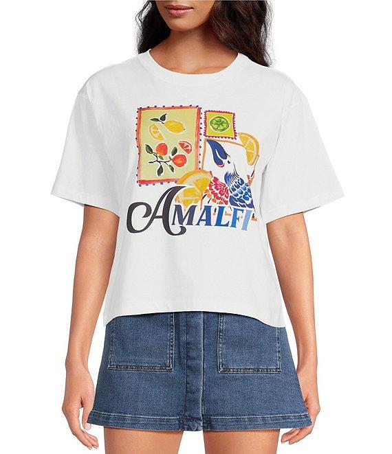 Chelsea & Violet Printed Crew Neckline Short Sleeve Amalfi Tee Product Image