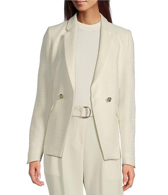 BOSS by Hugo Boss Jatawa Tweed Notch Lapel Long Sleeve Blazer Product Image