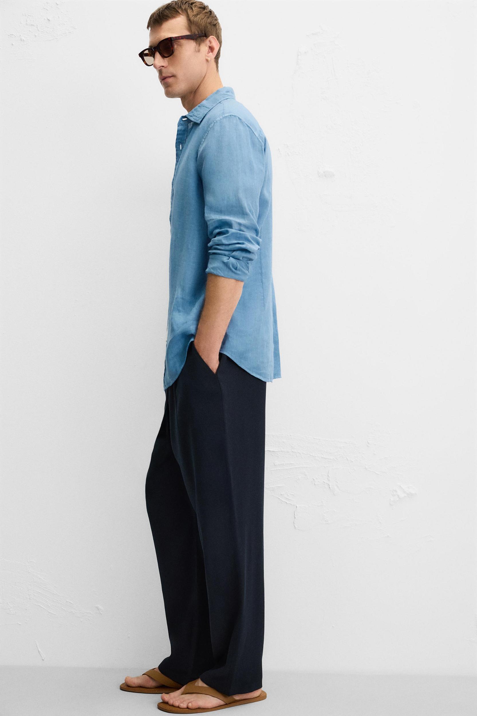 RELAXED FIT LYOCELL PANTS Product Image