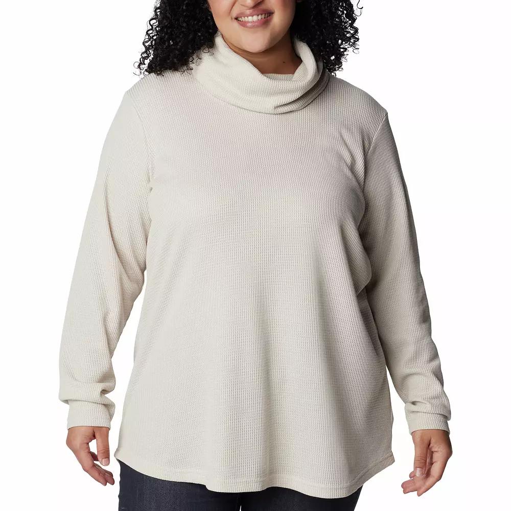 Columbia Women's Holly Hideaway Waffle Cowl Neck Pullover - Plus Size- Product Image